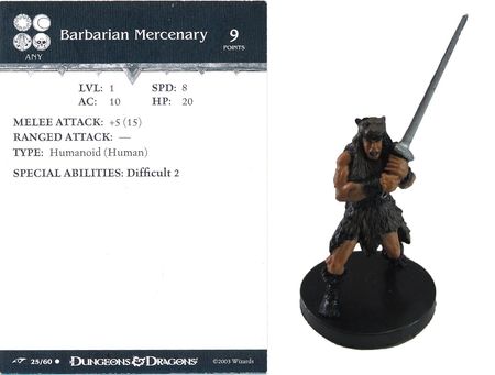 Barbarian Mercenary #25 Dragoneye D&amp;D Miniatures