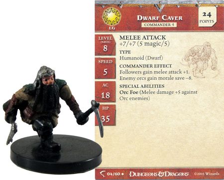 Dwarf Caver #04 Deathknell D&amp;D Miniatures