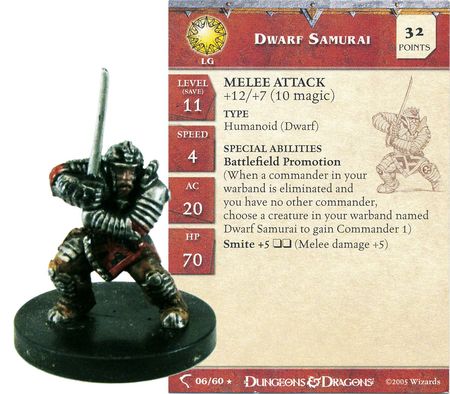 Dwarf Samurai #06 Deathknell D&amp;D Miniatures