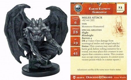 Earth Element Gargoyle #48 Blood War D&amp;D Miniatures