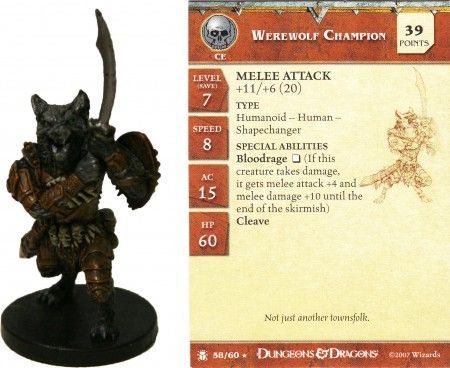 Werewolf Champion #58 Desert of Desolation D&amp;D Miniatures