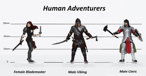 Characters of Adventure: Human Adventurers 3-Set: Set C