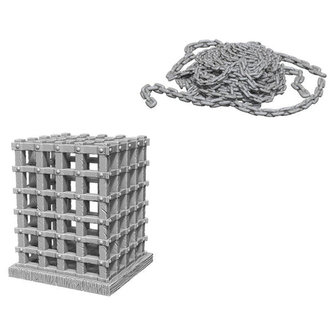 WizKids Deep Cuts Unpainted Miniatures: Cage & Chains