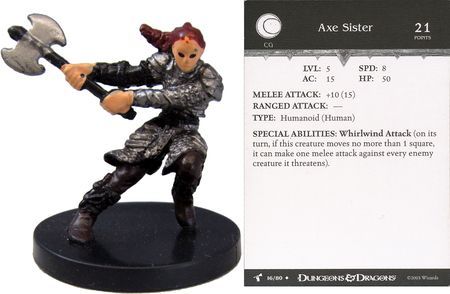 Axe Sister #16 Harbinger D&amp;D Miniatures