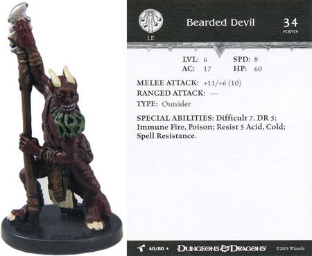 Bearded Devil #40 Harbinger D&amp;D Miniatures