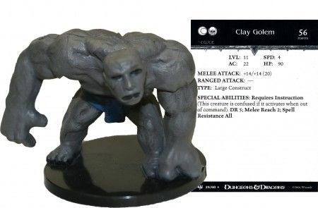 Clay Golem #25 Archfiends D&amp;D Miniatures