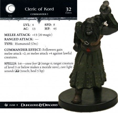 Cleric of Kord #13 Archfiends D&amp;D Miniatures
