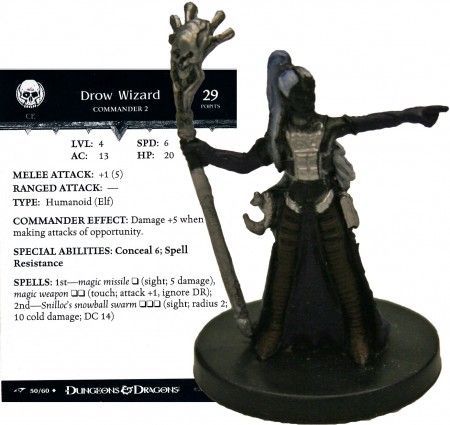 Drow Wizard #50 Dragoneye D&amp;D Miniatures