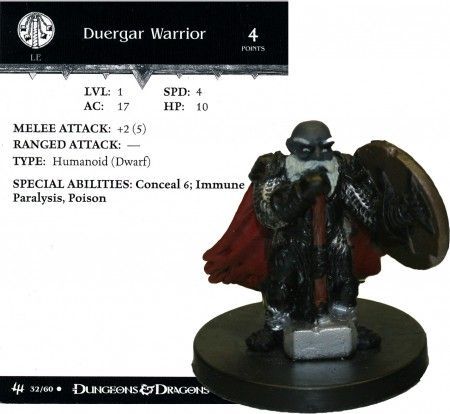 Duergar Warrior #32 Archfiends D&amp;D Miniatures