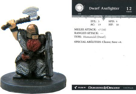 Dwarf Axefighter #03 Harbinger D&amp;D Miniatures