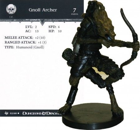 Gnoll Archer #52 Archfiends D&amp;D Miniatures