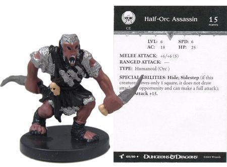 Half-Orc Assassin #65 Harbinger D&amp;D Miniatures
