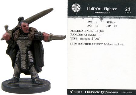 Half-Orc Fighter #43 Harbinger D&amp;D Miniatures