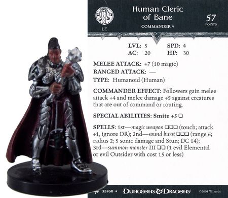Human Cleric of Bane #35 Archfiends D&amp;D Miniatures
