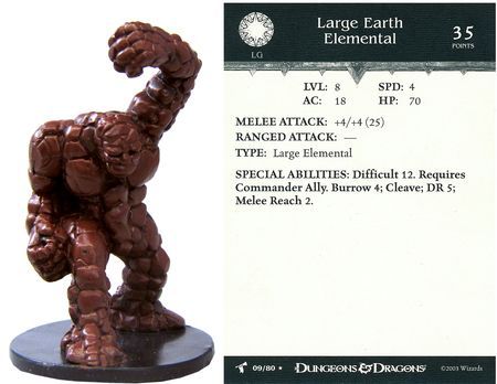 Large Earth Elemental #09 Harbinger D&amp;D Miniatures