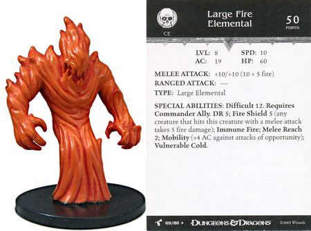 Large Fire Elemental #69 Harbinger D&amp;D Miniatures