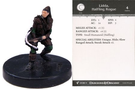 Lidda, Halfling Rogue #27 Harbinger D&amp;D Miniatures