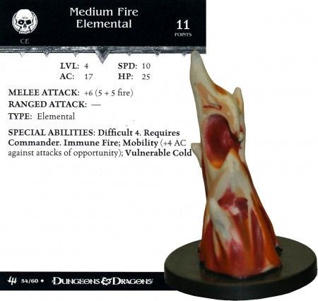 Medium Fire Elemental #54 Archfiends D&amp;D Miniatures