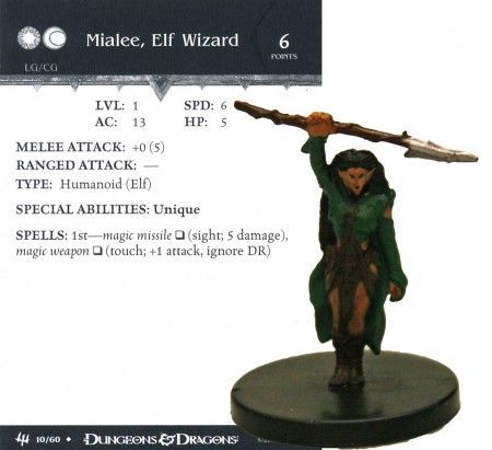 Mialee, Elf Wizard #10 Archfiends D&amp;D Miniatures