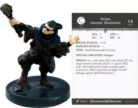 Nebin, Gnome Illusionist #28 Harbinger D&amp;D Miniatures