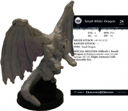 Small White Dragon #59 Dragoneye D&amp;D Miniatures