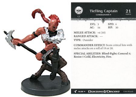 Tiefling Captain #76 Harbinger D&amp;D Miniatures