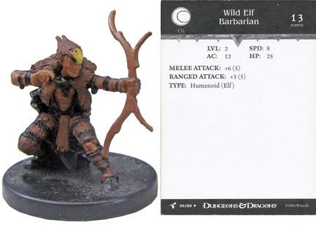 Wild Elf Barbarian #30 Harbinger D&amp;D Miniatures