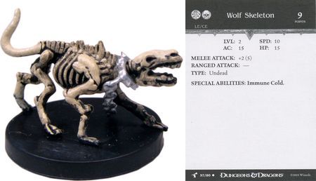 Wolf Skeleton #57 Harbinger D&amp;D Miniatures