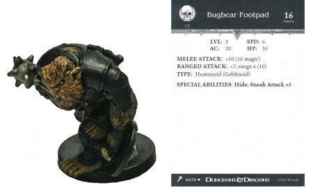 Bugbear Footpad #42 Giants of Legend D&amp;D Miniatures