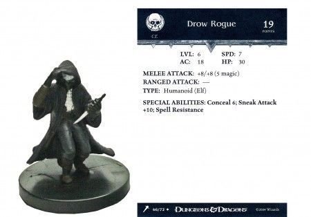 Drow Rogue #46 Giants of Legend D&amp;D Miniatures