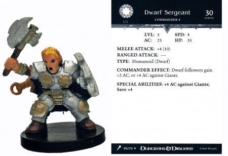 Dwarf Sergeant #02 Giants of Legend D&amp;D Miniatures