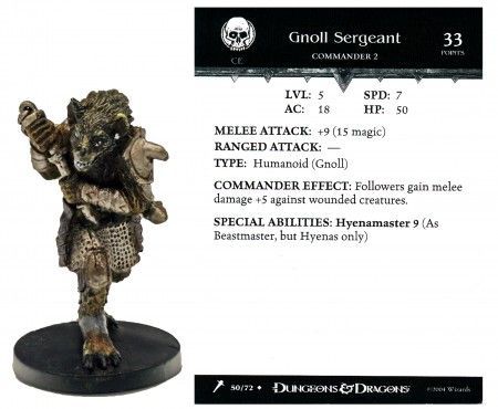 Gnoll Sergeant #50 Giants of Legend D&amp;D Miniatures