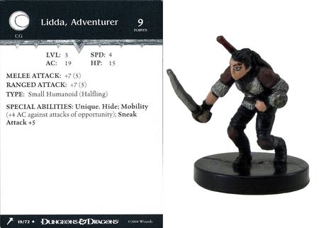 Lidda, Adventurer #19 Giants of Legend D&amp;D Miniatures