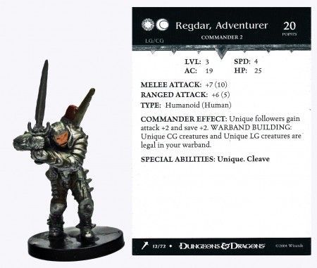 Regdar, Adventurer #12 Giants of Legend D&amp;D Miniatures