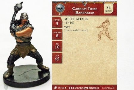 Carrion Tribe Barbarian #46 Aberrations D&amp;D Miniatures