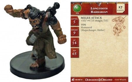 Longtooth Barbarian #19 Aberrations D&amp;D Miniatures