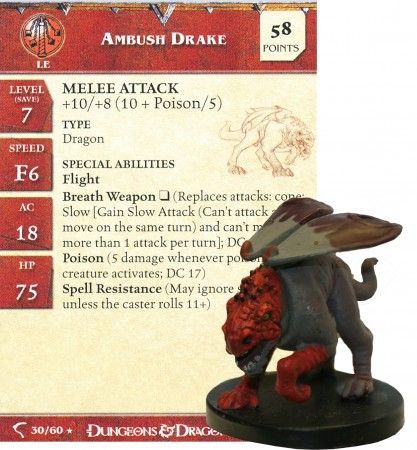 Ambush Drake #30 Deathknell D&amp;D Miniatures