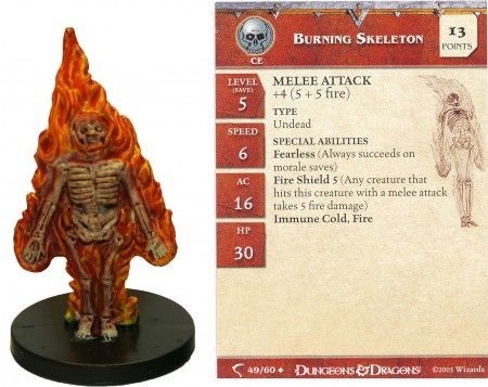 Burning Skeleton #49 Deathknell D&amp;D Miniatures