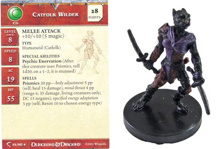 Catfolk Wilder #14 Deathknell D&amp;D Miniatures