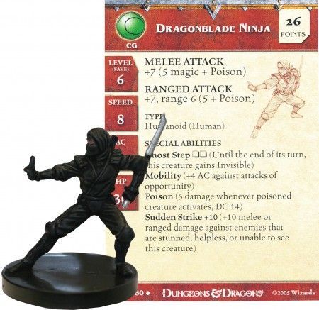 Dragonblade Ninja #17 Deathknell D&amp;D Miniatures