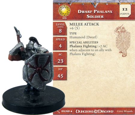 Dwarf Phalanx Soldier #05 Deathknell D&amp;D Miniatures