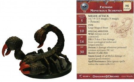 Fiendish Monstrous Scorpion #53 Deathknell D&amp;D Miniatures