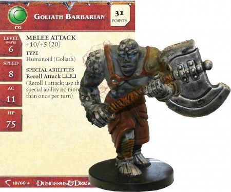 Goliath Barbarian #18 Deathknell D&amp;D Miniatures