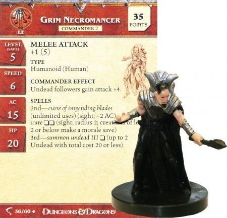 Grim Necromancer #36 Deathknell D&amp;D Miniatures