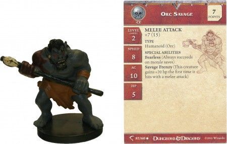Orc Savage #57 Deathknell D&amp;D Miniatures