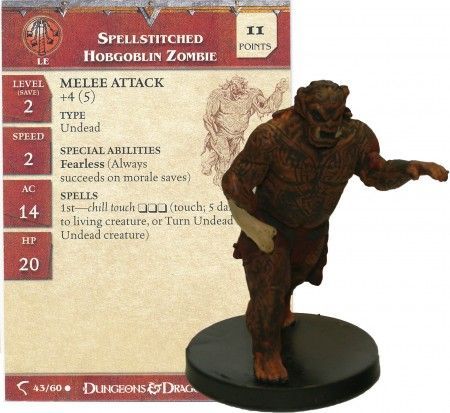 Spellstitched Hobgoblin Zombie #43 Deathknell D&amp;D Miniatures