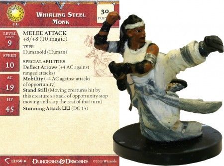 Whirling Steel Monk #12 Deathknell D&amp;D Miniatures
