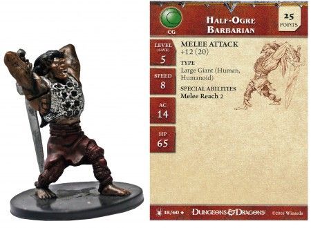 Half-Ogre Barbarian #18 Underdark D&amp;D Miniatures