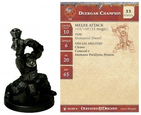Duergar Champion #35 Underdark D&amp;D Miniatures