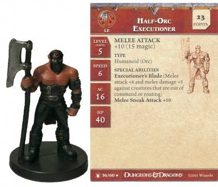 Half-Orc Executioner #36 Underdark D&amp;D Miniatures